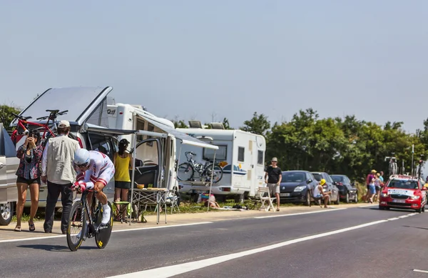 Il ciclista Gatis Smukulis — Foto Stock