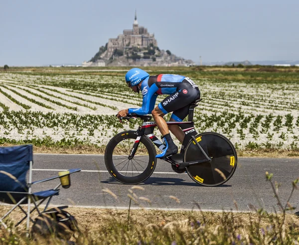 El ciclista Ramunas Navardauskas — Foto de Stock