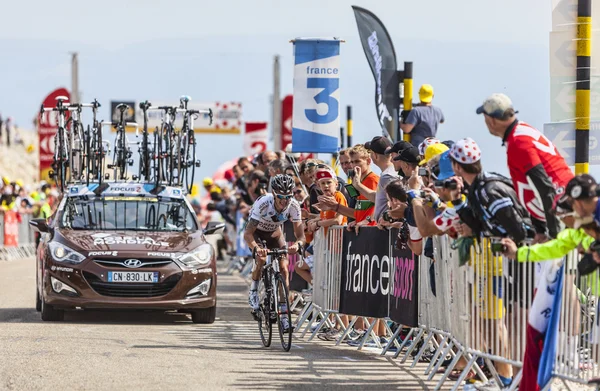 El ciclista John Gadret — Foto de Stock