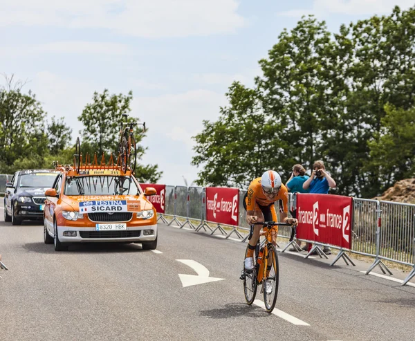 The Cyclist Romain Sicard — Stock Photo, Image