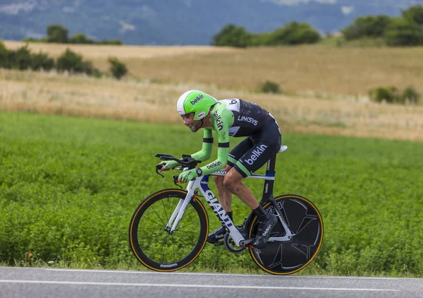 Rowerzysta laurens, dziesięć tamy — Zdjęcie stockowe