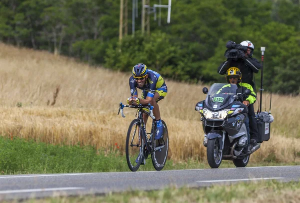 Der Radfahrer alberto contador — Stockfoto