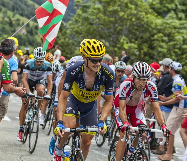 Il Peloton sull'Alpe D'Huez — Foto Stock