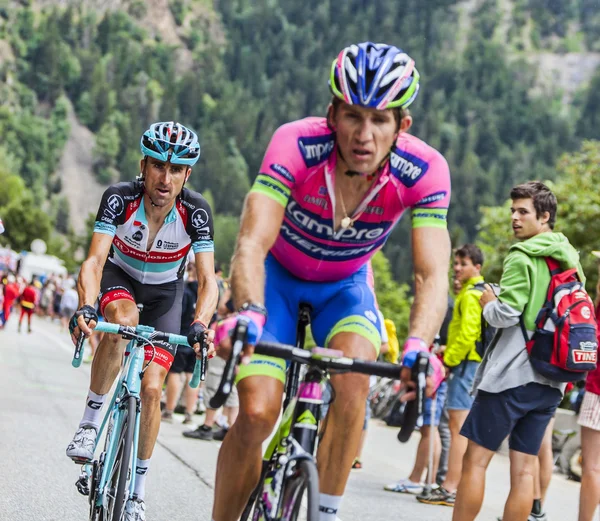 Haimar Zubeldia Escalada Alpe D 'Huez — Foto de Stock