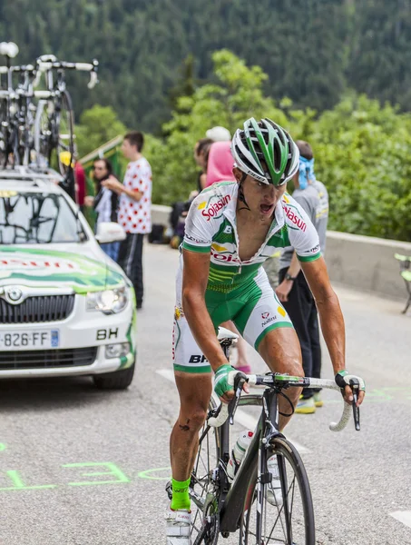 Alexis Vuillermoz Climbing Alpe D'Huez — Stock Photo, Image