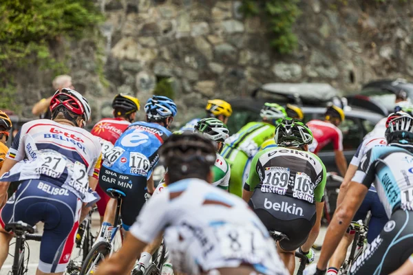 Alpe D'Huez üzerinde Peloton — Stok fotoğraf