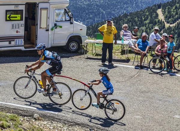 Pirenelerde Bisiklete binme — Stok fotoğraf