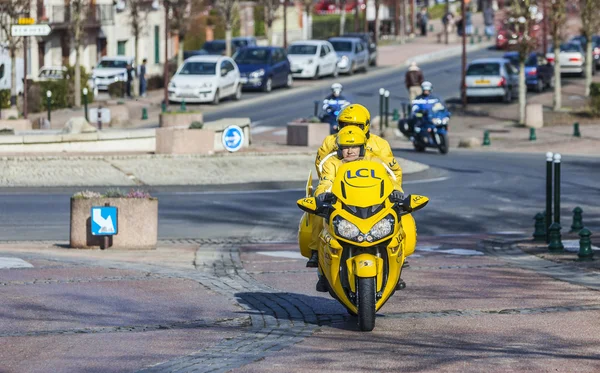 Bicicleta oficial amarela — Fotografia de Stock