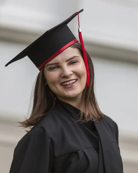 Šťastné absolvování žena — Stock fotografie