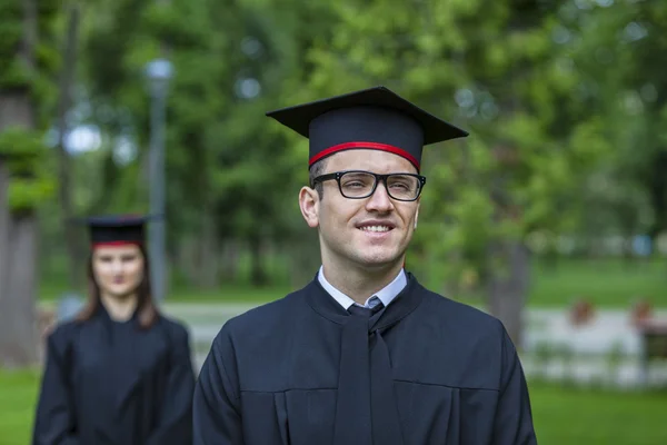 Portrait of a Young Man in the Graduation Day — Stock Photo, Image