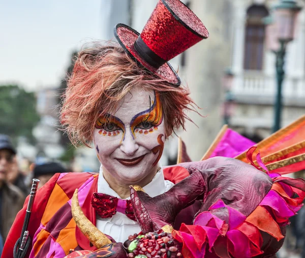 Карнавальный макияж — стоковое фото