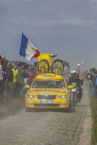 El coche de Mavic - Paris Roubaix 2014 — Foto de Stock