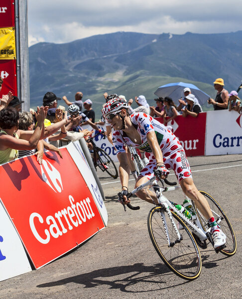 COL DE VAL LOURON-AZET, FRANCE, JULY 07, 2013: Pierre Roland