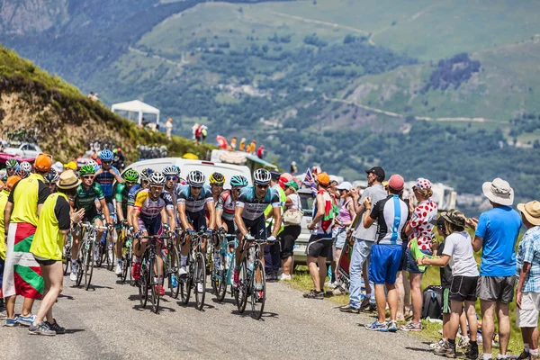 The Peloton in Pyrenees Mountains — Stock Photo, Image