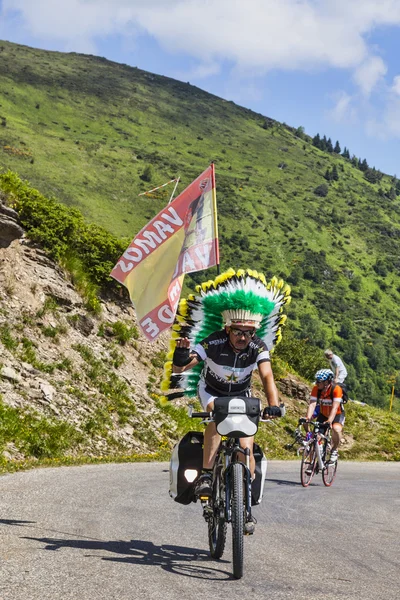 Ciclist amatori în Pyrenees Mountains — Fotografie, imagine de stoc