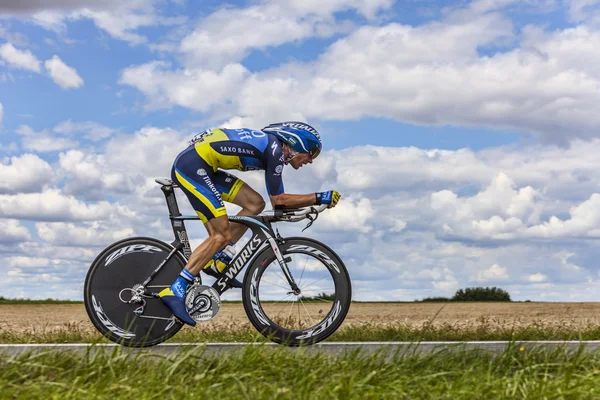 El ciclista Michael Morkov — Foto de Stock