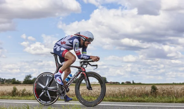 Der Radfahrer adam hansen — Stockfoto