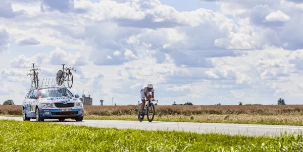 Der Radfahrer sandiger casar — Stockfoto