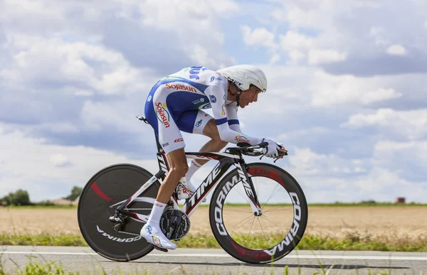 El ciclista Jerome Coppel — Foto de Stock