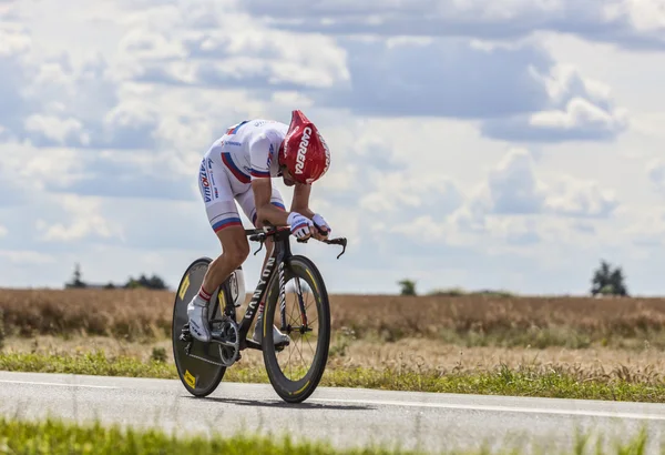 The Cyclist Denis Menchov — Stock fotografie