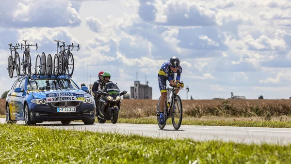 Велосипедист Кріс Соренсен — стокове фото