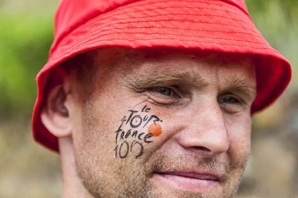 Portrait of a Tour de France Fan — Stock Photo, Image
