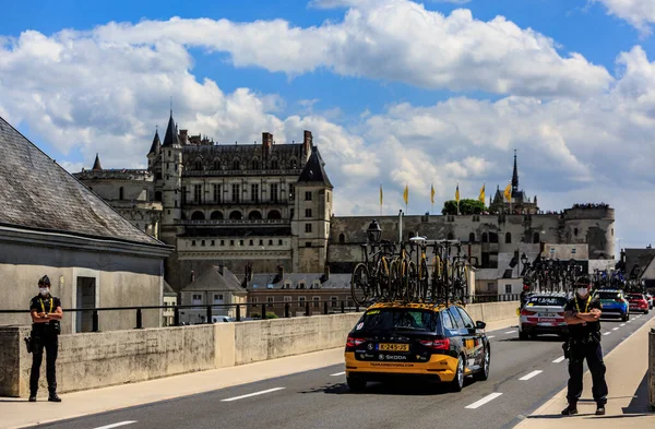 Amboise França Julho 2021 Imagem Carro Equipe Jumbo Visma Passando — Fotografia de Stock