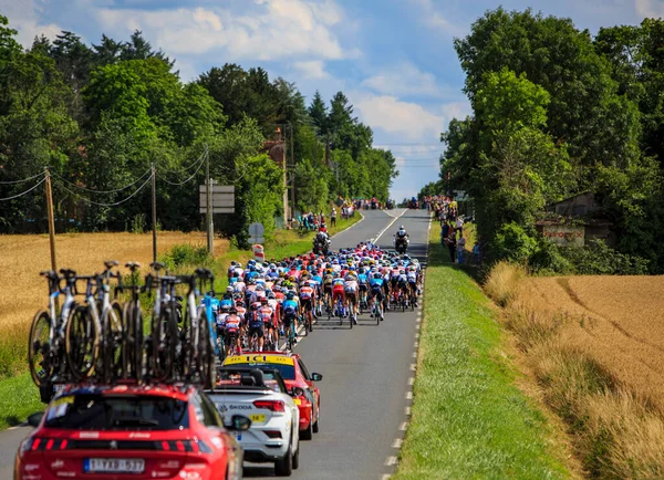 Les Vignes Chateau France July 2021 Rear Image Peloton Riding — Stock Photo, Image