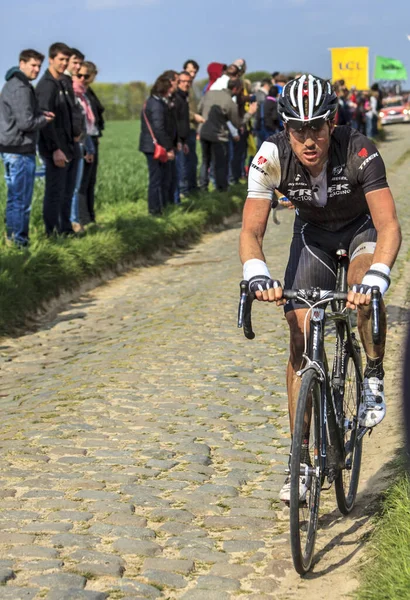 Carrefour Arbre France April 2014 Unidentified Cyclist Team Trek Factory — Stock fotografie