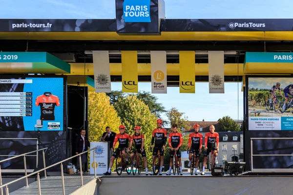 Chartres France Octobre 2019 Équipe Roompot Charles Monte Sur Podium — Photo