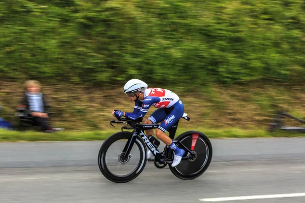 Louverne Francia Giugno 2021 Panning Immagine Del Ciclista Francese Kenny — Foto Stock