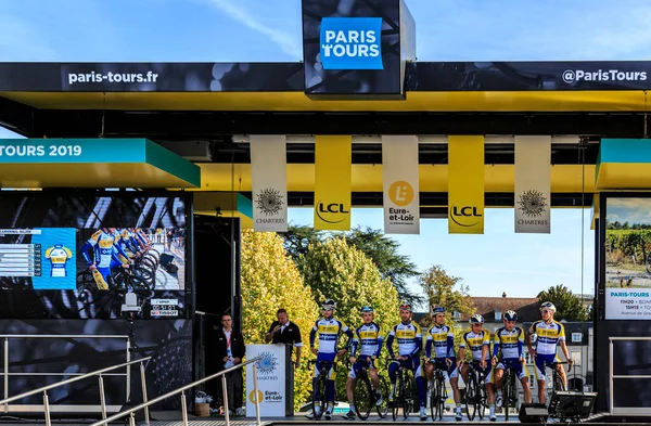 Chartres Francie Října 2019 Team Sport Vlaanderen Baloise Pódiu Chartres — Stock fotografie