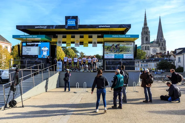 Chartres Francie Října 2019 Tým Arka Samsic Pódiu Chartres Během — Stock fotografie