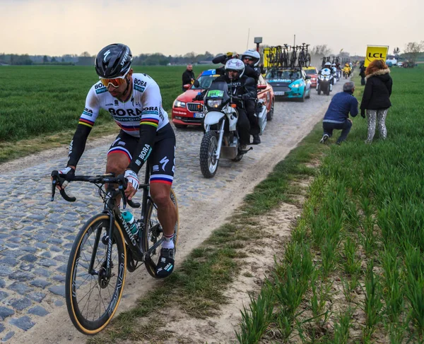 Cysoing Frankreich April 2019 Der Belgische Radrennfahrer Philippe Gilbert Vom — Stockfoto