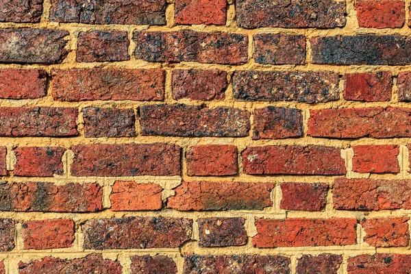 Close Image Brick Wall Weathered Bricks Various Colors — Stock Photo, Image