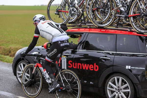 Chateau Renard France March 2017 Dutch Cyclist Roy Curvers Team — Stock Photo, Image