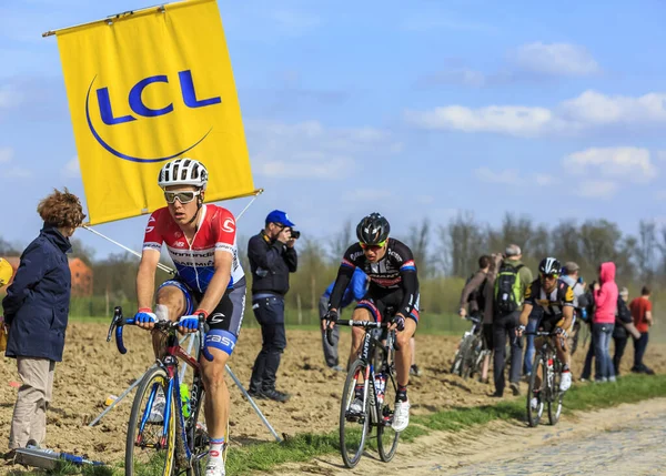 Carrefour Arbre Frankrike April 2015 Den Holländska Cyklisten Sebastian Langeveld — Stockfoto