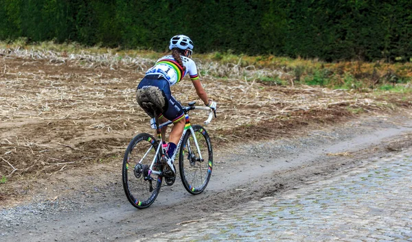 Gruson France Octobre 2021 Vue Arrière Cycliste Italienne Elisa Balsamo — Photo