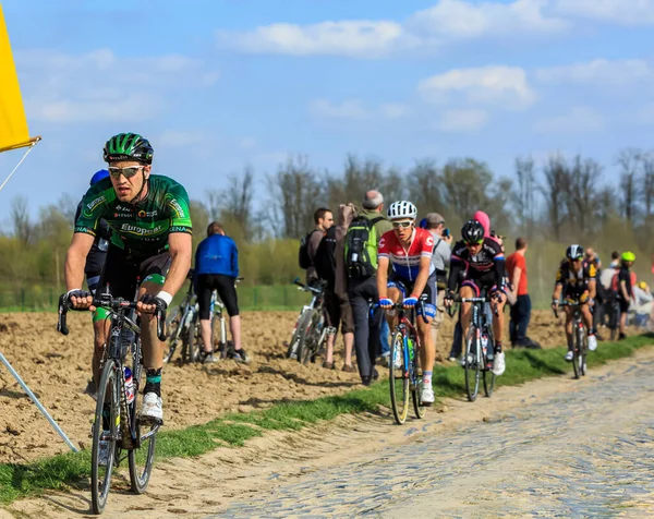 Carrefour Arbre Francia Abril 2015 Ciclista Francés Julien Morice Team — Foto de Stock