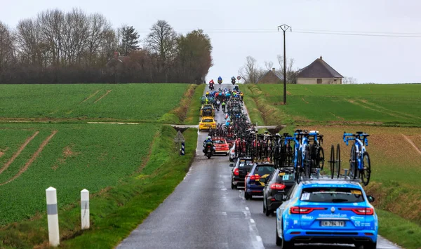 Chateau Renard Francia Marzo 2017 Vista Posteriore Della Fila Veicoli — Foto Stock