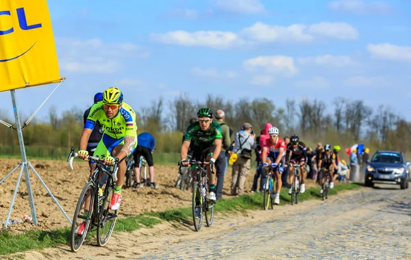 Carrefour Arbre France April 2015 Russian Cyclist Pavel Brutt Team — Stok fotoğraf