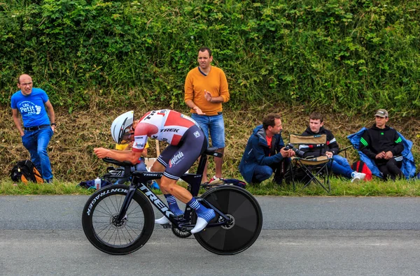 Louverne Francja Czerwca 2021 Łotewski Kolarz Toms Skujins Trek Segafredo — Zdjęcie stockowe