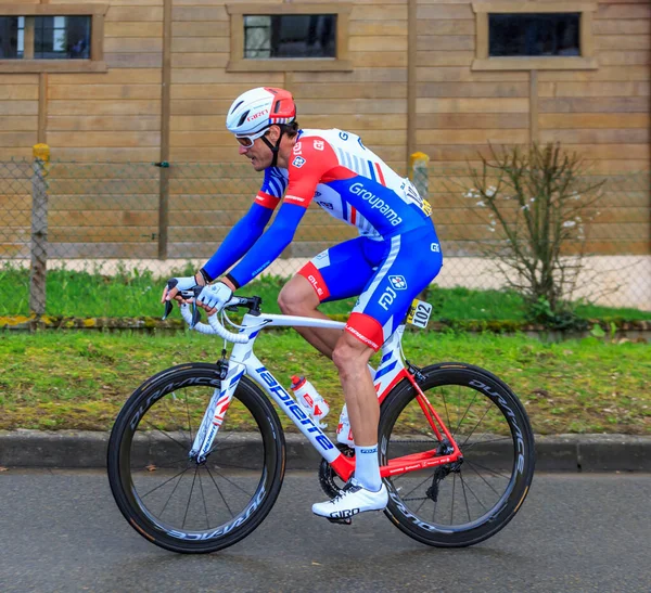 Beulle France Mars 2019 Cycliste Italien Jacopo Guarnieri Groupama Fdj — Photo