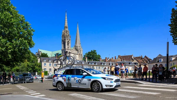 Chartres Fransa Mayıs 2021 Yerel Chartres Takımının Arabası Tour Eure — Stok fotoğraf