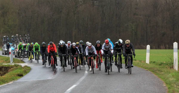 Chateau Renard France March 2017 Peloton Riding Stage Paris Nice — Stock Photo, Image