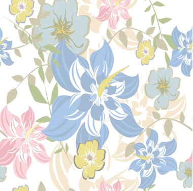 doku deseni çiçekler