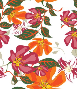 doku deseni çiçekler