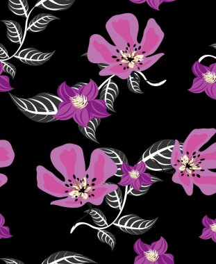 doku deseni çiçekler