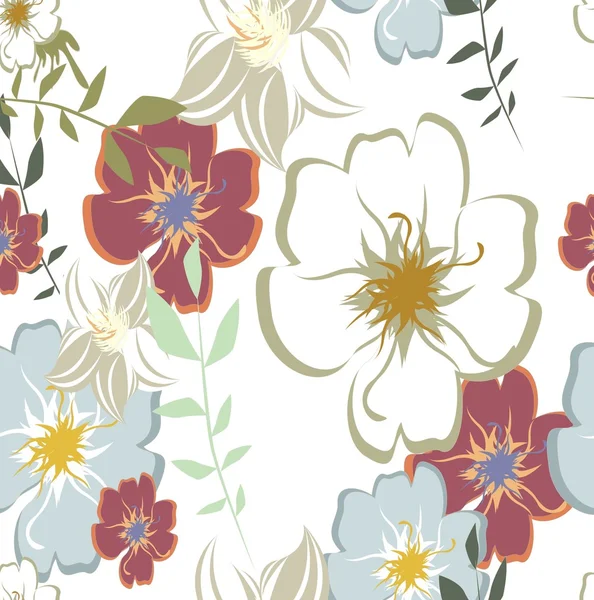Seamless texture pattern flowers — Stock Photo, Image