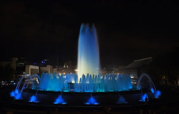 Montjuic fontän i barcelona — Stockfoto